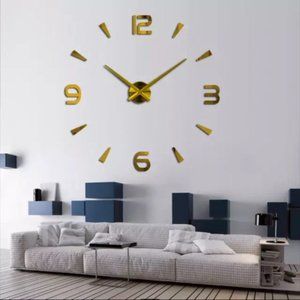 DIY 3D Wall Clock Mirror Decal